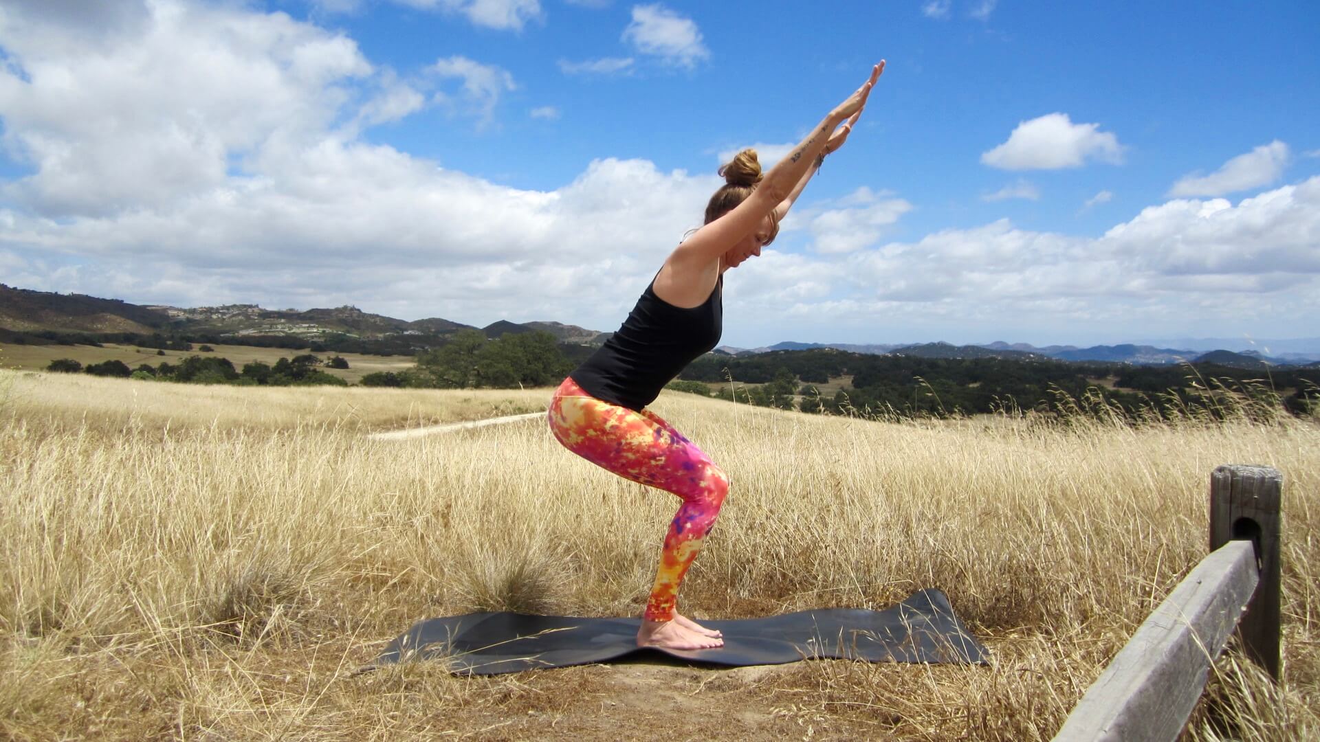 Chair pose - hands forward